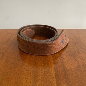 Vintage Tony Lama Tooled Leather Western Belt - 34